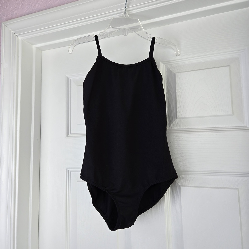 Bloch Parem Caimi Leo‎ Microlux Camisole Black Leotard Girls Size Size 9-10 New